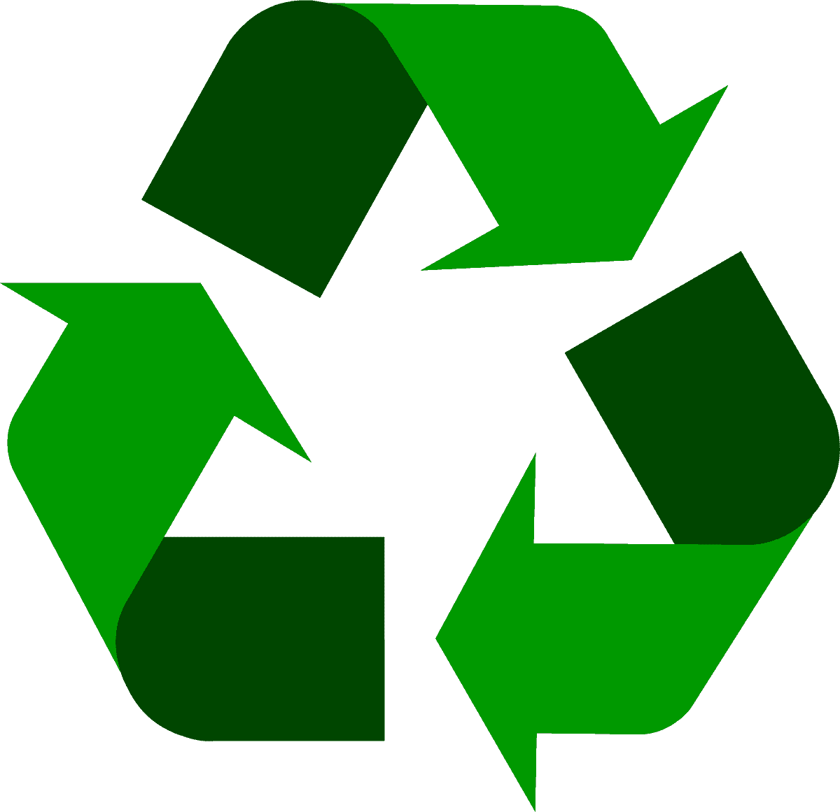 Recycling Symbol Icon Twotone Dark Green