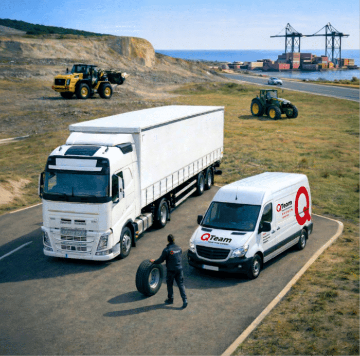 QTeam, tyre expert for cars, trucks and heavy machinery