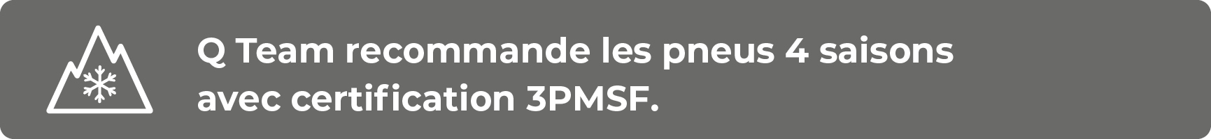 Pneus 4 saisons Certificat 3PMSF